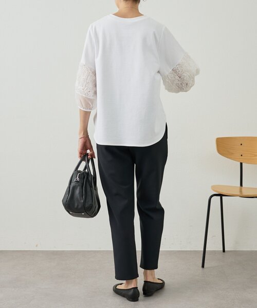 BEARDSLEY(ビアズリー)の「ウエストリブスリムパンツ(その他パンツ・レディース・ネイビー/ブラック/アイボリー・0/2/1)」の21枚目の写真