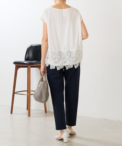 BEARDSLEY(ビアズリー)の「ウエストリブスリムパンツ(その他パンツ・レディース・ネイビー/ブラック/アイボリー・0/2/1)」の15枚目の写真