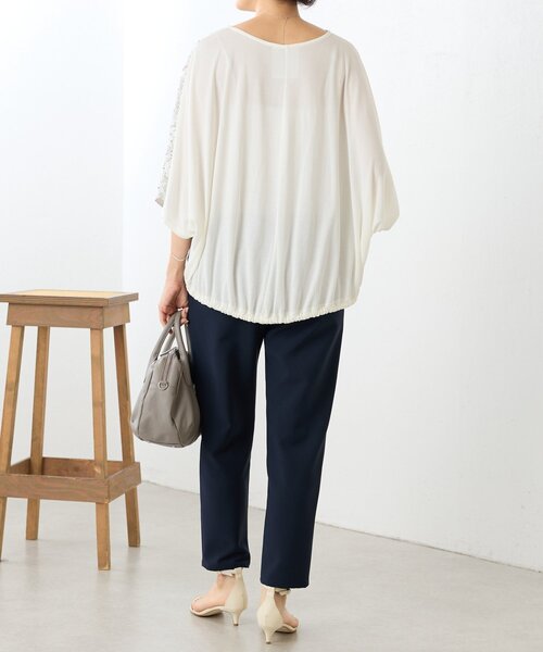 BEARDSLEY(ビアズリー)の「ウエストリブスリムパンツ(その他パンツ・レディース・ネイビー/ブラック/アイボリー・0/2/1)」の18枚目の写真