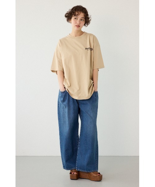 RODEO CROWNS WIDE BOWL(ロデオクラウンズワイドボウル)の「レインボーインクプリントTシャツ(Tシャツ/カットソー・レディース・ピンク/ベージュ/ブラック/オフホワイト・MEDIUM/LARGE)」の10枚目の写真