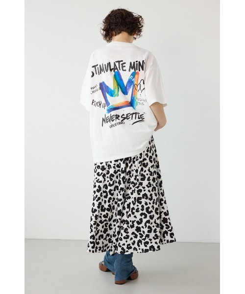 RODEO CROWNS WIDE BOWL(ロデオクラウンズワイドボウル)の「レインボーインクプリントTシャツ(Tシャツ/カットソー・レディース・ピンク/ベージュ/ブラック/オフホワイト・MEDIUM/LARGE)」の22枚目の写真