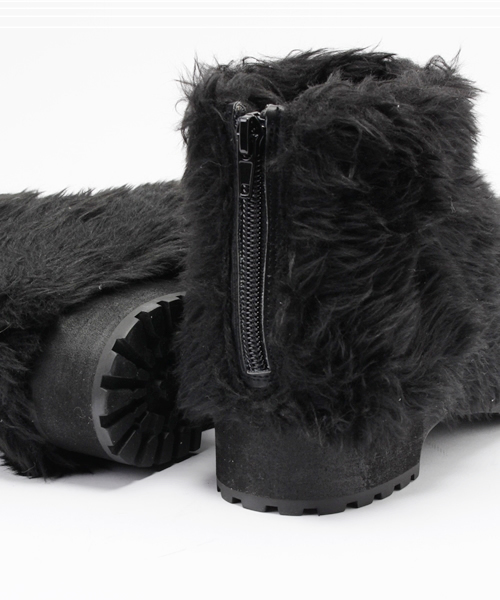 OUTLET（アウトレット）の「【IKUMI】FAKEFARBOOTS（ブーツ・レディース・ブラック/ホワイト・LARGE/MEDIUM）」の9枚目の写真
