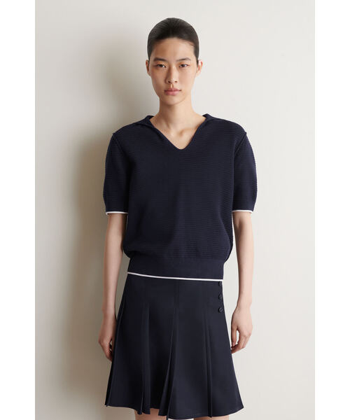 COS(コス)の「セーラーカラーニットトップ(ニット/セーター・レディース・オフホワイト/ネイビー・S/XL/M/XS/L)」の2枚目の写真