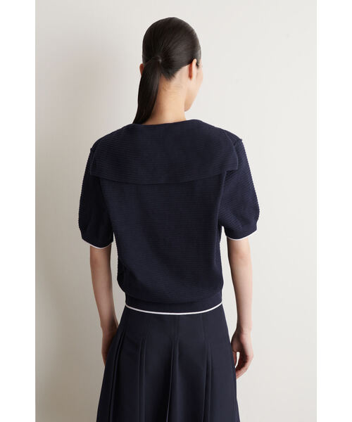 COS(コス)の「セーラーカラーニットトップ(ニット/セーター・レディース・オフホワイト/ネイビー・S/XL/M/XS/L)」の12枚目の写真