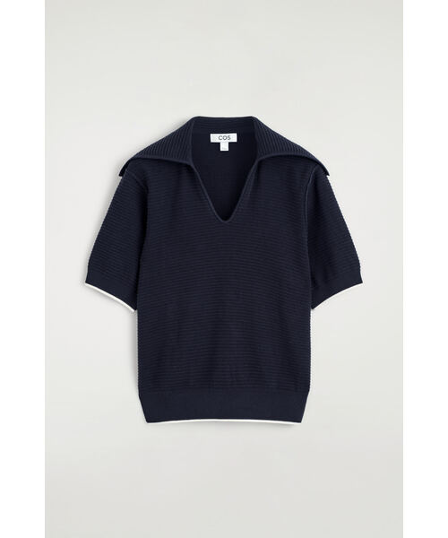 COS(コス)の「セーラーカラーニットトップ(ニット/セーター・レディース・オフホワイト/ネイビー・S/XL/M/XS/L)」の13枚目の写真