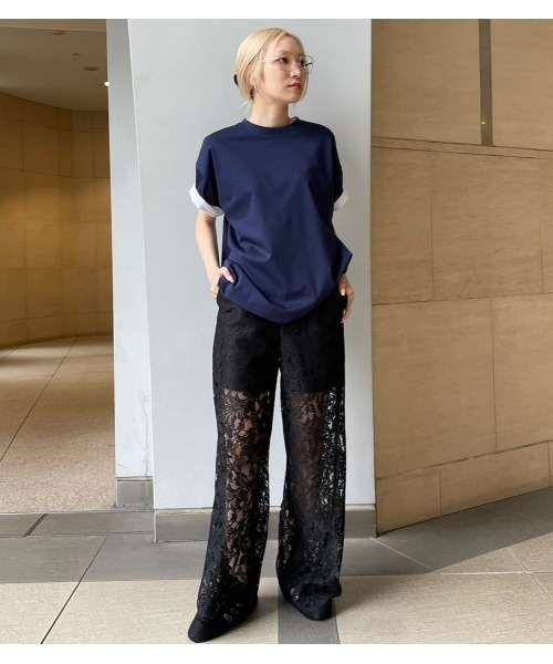 LE CIEL BLEU(ルシェルブルー)の「シアーフローラルレースパンツ/Sheer Floral Lace Pants(その他パンツ・レディース・ブラック・34/36/38)」の15枚目の写真