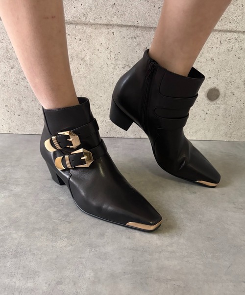 Jeffrey Campbell（ジェフリーキャンベル）の「メタルトゥバックルショートブーツ（ブーツ・レディース・ブラック・38/37/36/39）」の9枚目の写真