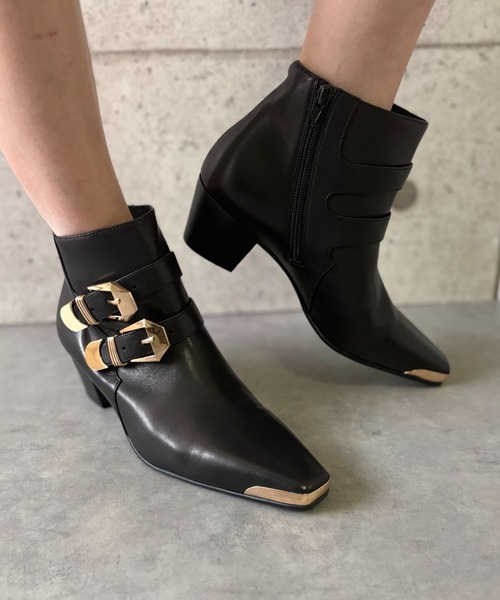 Jeffrey Campbell（ジェフリーキャンベル）の「メタルトゥバックルショートブーツ（ブーツ・レディース・ブラック・38/37/36/39）」の10枚目の写真