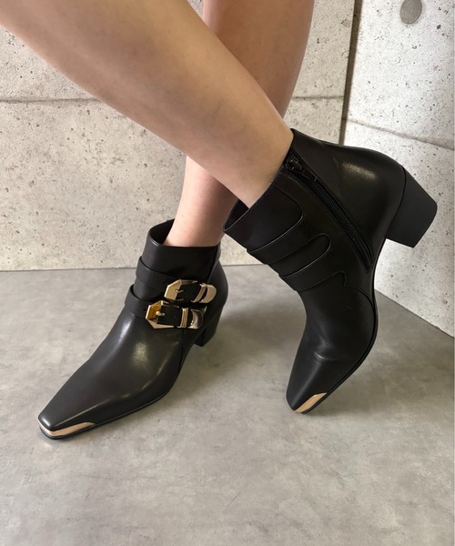 Jeffrey Campbell（ジェフリーキャンベル）の「メタルトゥバックルショートブーツ（ブーツ・レディース・ブラック・38/37/36/39）」の12枚目の写真