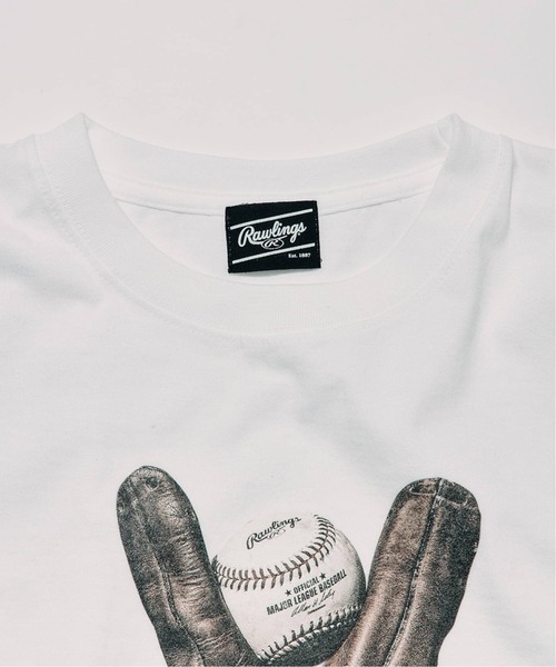 JOURNAL STANDARD relume（ジャーナルスタンダード　レリューム）の「《追加》Rawlings / ローリングス 別注” XPG3” グローブアート プリントTシャツ（Tシャツ/カットソー・メンズ・チャコールグレー/ホワイト・LARGE/MEDIUM）」の5枚目の写真