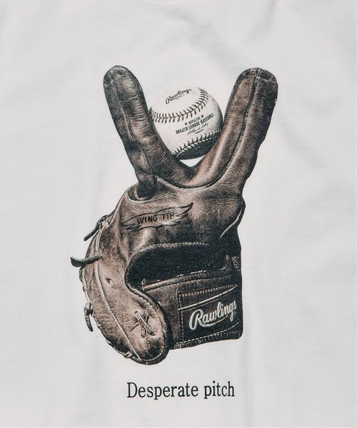 JOURNAL STANDARD relume（ジャーナルスタンダード　レリューム）の「《追加》Rawlings / ローリングス 別注” XPG3” グローブアート プリントTシャツ（Tシャツ/カットソー・メンズ・チャコールグレー/ホワイト・LARGE/MEDIUM）」の6枚目の写真