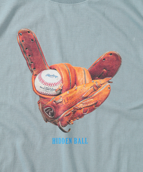 JOURNAL STANDARD relume（ジャーナルスタンダード　レリューム）の「Rawlings / ローリングス 別注” XPG3” グローブアート プリントTシャツ（Tシャツ/カットソー・メンズ・チャコールグレー/ホワイト/ブルー系その他/アイボリー・LARGE/MEDIUM）」の10枚目の写真