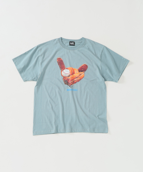 JOURNAL STANDARD relume(ジャーナルスタンダード レリューム)の「《追加》Rawlings / ローリングス 別注” XPG3” グローブアート プリントTシャツ(Tシャツ/カットソー・メンズ・チャコールグレー/ホワイト/ブルー系その他/アイボリー・LARGE/MEDIUM)」の4枚目の写真