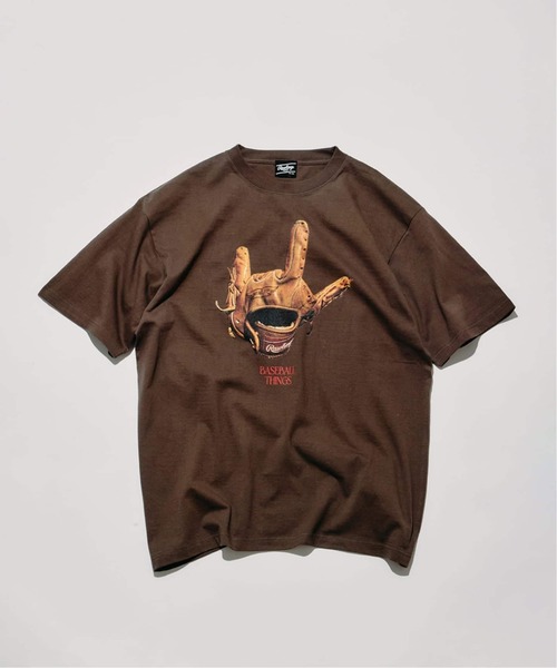 JOURNAL STANDARD relume(ジャーナルスタンダード レリューム)の「《追加》Rawlings / ローリングス 別注” XPG3” グローブアート プリントTシャツ(Tシャツ/カットソー・メンズ・チャコールグレー/ホワイト/ブルー系その他/アイボリー・LARGE/MEDIUM)」の3枚目の写真