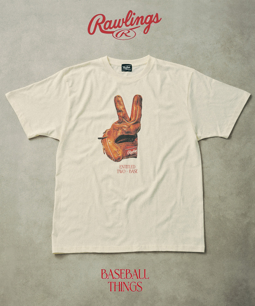 JOURNAL STANDARD relume(ジャーナルスタンダード レリューム)の「《追加》Rawlings / ローリングス 別注” XPG3” グローブアート プリントTシャツ(Tシャツ/カットソー・メンズ・チャコールグレー/ホワイト/ブルー系その他/アイボリー・LARGE/MEDIUM)」の7枚目の写真