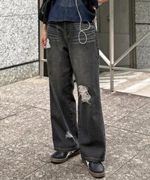 CPCM | ダメージレースデニムパンツ(その他パンツ)