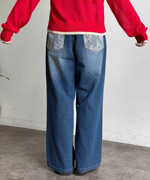 CPCM(シーピーシーエム)の「ダメージレースデニムパンツ(その他パンツ・レディース・ネイビー/サックスブルー/ブラック・PS/FREE)」の21枚目の写真