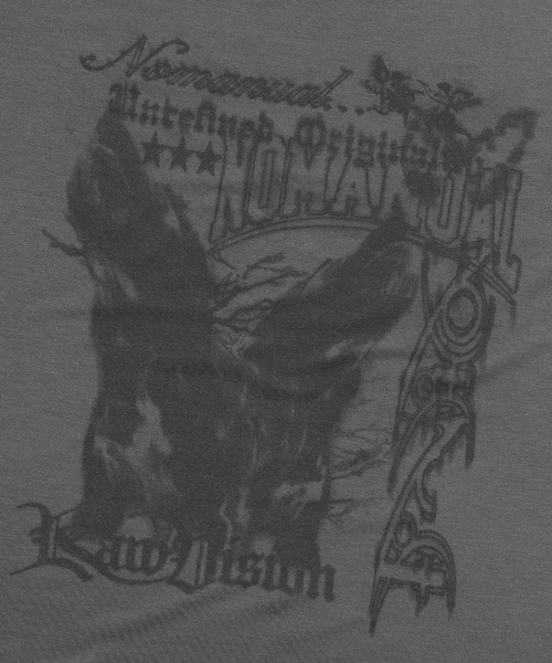 NOMANUAL(NOMANUAL)の「RAW SKETCHED LONG SLEEVE TEE - CHARCOAL(Tシャツ/カットソー・レディース・その他・LARGE/SMALL/MEDIUM)」の5枚目の写真