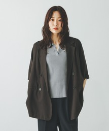 GLOBAL WORK（グローバルワーク）の「リネンレーヨンダブルジャケット半袖 632434（テーラードジャケット）」