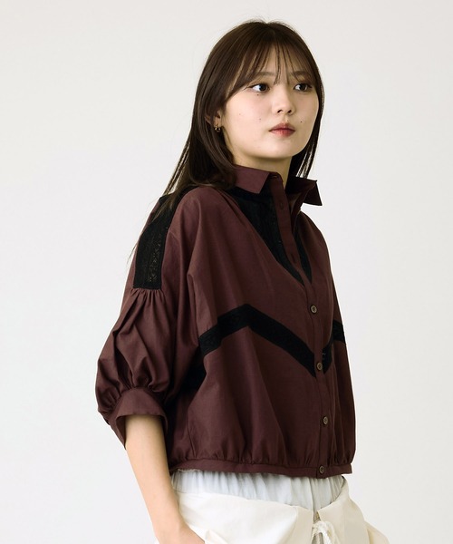 AVIE(アビィ)の「レース切替ブラウス(シャツ/ブラウス・レディース・ブラウン・38)」の20枚目の写真