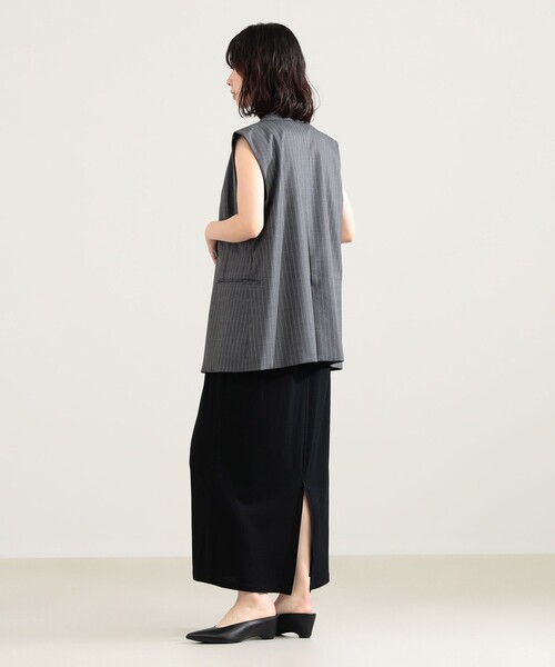 Demi-Luxe BEAMS(デミルクス ビームス)の「エディター東原妙子 × Demi-Luxe BEAMS / ウォッシャブルウール ジレ(ベスト・レディース・ベージュ系その他/グレー系その他/ネイビー・38/36)」の8枚目の写真