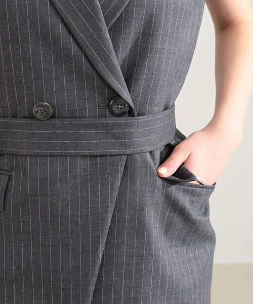 Demi-Luxe BEAMS(デミルクス ビームス)の「エディター東原妙子 × Demi-Luxe BEAMS / ウォッシャブルウール ジレ(ベスト・レディース・ベージュ系その他/グレー系その他/ネイビー・38/36)」の17枚目の写真