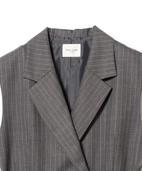 Demi-Luxe BEAMS（デミルクス ビームス）の「エディター東原妙子 × Demi-Luxe BEAMS / ウォッシャブルウール ジレ[撥水加工]（ベスト・レディース・ベージュ系その他/グレー系その他/ネイビー・38/36）」の12枚目の写真