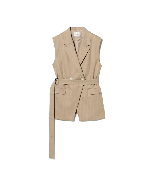 Demi-Luxe BEAMS（デミルクス ビームス）の「エディター東原妙子 × Demi-Luxe BEAMS / ウォッシャブルウール ジレ[撥水加工]（ベスト・レディース・ベージュ系その他/グレー系その他/ネイビー・38/36）」の18枚目の写真