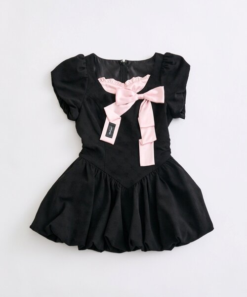 OLIVE des OLIVE(オリーブデオリーブ)の「【インフルエンサー企画】miko ribbon balloon dress(ワンピース・レディース・ピンク/ブラック・FREE)」の16枚目の写真