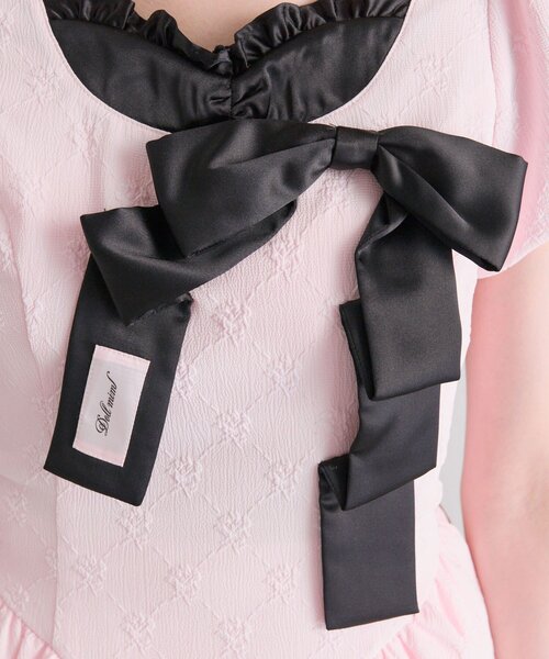 OLIVE des OLIVE(オリーブデオリーブ)の「【インフルエンサー企画】miko ribbon balloon dress(ワンピース・レディース・ピンク/ブラック・FREE)」の7枚目の写真