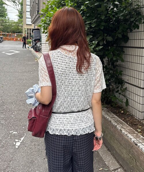 CIAOPANIC(チャオパニック)の「2WAYストレッチレースポロ半袖トップス(シャツ/ブラウス・レディース・ホワイト/ブラック/アイボリー・ONE SIZE)」の15枚目の写真