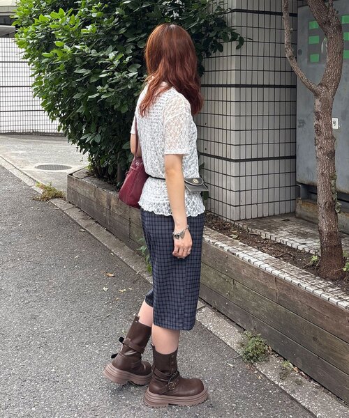 CIAOPANIC(チャオパニック)の「2WAYストレッチレースポロ半袖トップス(シャツ/ブラウス・レディース・ホワイト/ブラック/アイボリー・ONE SIZE)」の17枚目の写真