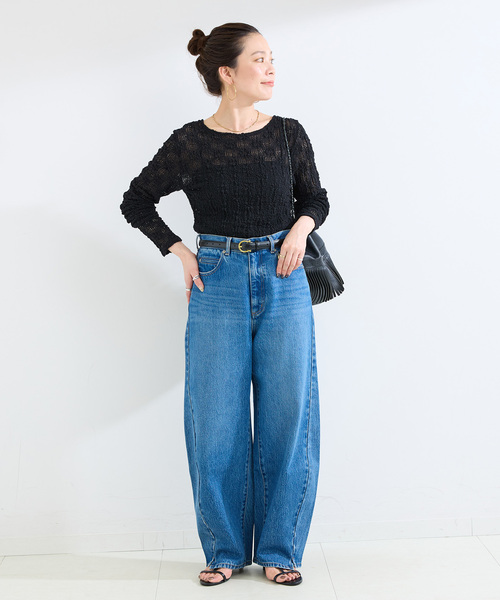 B.C STOCK(ベーセーストック)の「《追加3》手洗い可 / ストレッチフラワーレースプルオーバー(Tシャツ/カットソー・レディース・ホワイト/ブラック・FREE)」の9枚目の写真