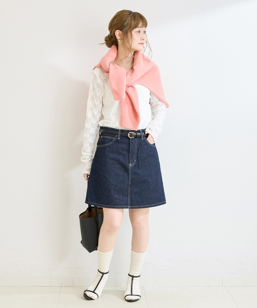 B.C STOCK(ベーセーストック)の「《追加3》手洗い可 / ストレッチフラワーレースプルオーバー(Tシャツ/カットソー・レディース・ホワイト/ブラック・FREE)」の16枚目の写真