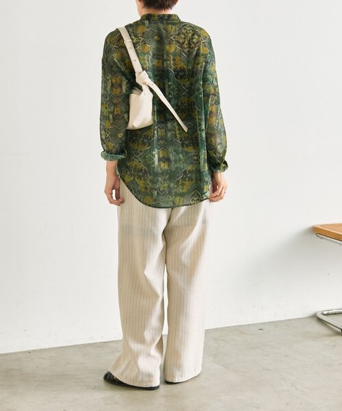 ear PAPILLONNER（イアパピヨネ）の「NEWインポート柄シャツ【SUM1 STYLE】（シャツ/ブラウス・レディース・レッド/グリーン・FREE）」の9枚目の写真