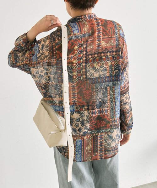 ear PAPILLONNER（イアパピヨネ）の「NEWインポート柄シャツ【SUM1 STYLE】（シャツ/ブラウス・レディース・レッド/グリーン・FREE）」の17枚目の写真