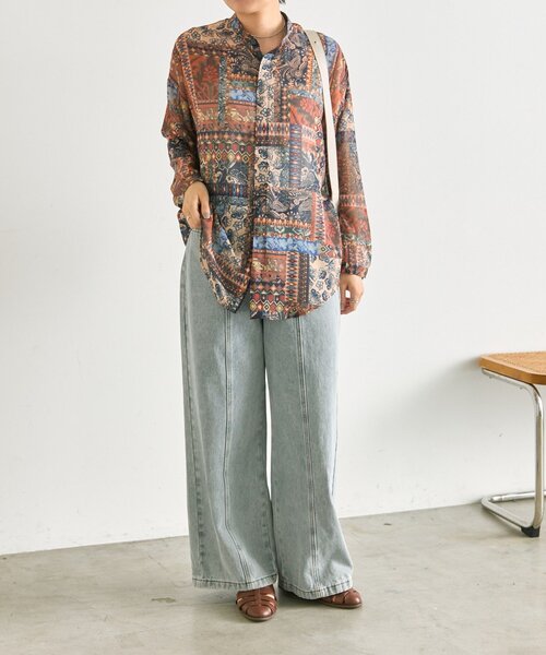 ear PAPILLONNER（イアパピヨネ）の「NEWインポート柄シャツ【SUM1 STYLE】（シャツ/ブラウス・レディース・レッド/グリーン・FREE）」の18枚目の写真
