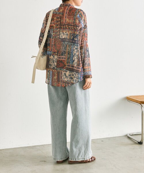 ear PAPILLONNER（イアパピヨネ）の「NEWインポート柄シャツ【SUM1 STYLE】（シャツ/ブラウス・レディース・レッド/グリーン・FREE）」の19枚目の写真