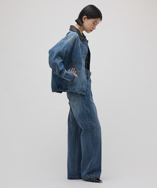 Lui's(ルイス)の「デニムストレートパンツ(デニムパンツ・レディース・インディゴブルー/ブラック・36/38)」の16枚目の写真