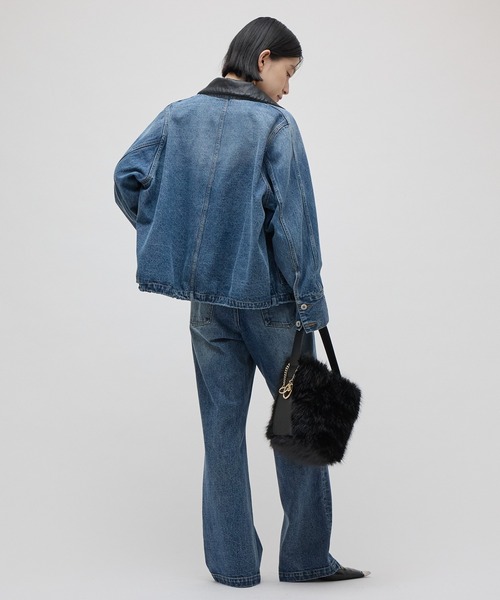Lui's(ルイス)の「デニムストレートパンツ(デニムパンツ・レディース・インディゴブルー/ブラック・36/38)」の17枚目の写真