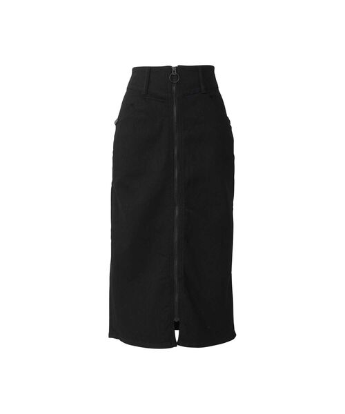 HYSTERIC GLAMOUR(ヒステリックグラマー)の「フロントZIPタイトデニムスカート(スカート・レディース・ブラック/ライトインディゴブルー・24inch/27inch/26inch/25inch)」の2枚目の写真
