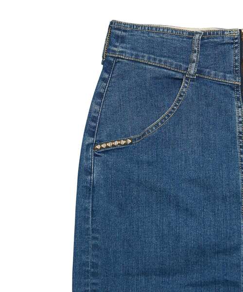 HYSTERIC GLAMOUR(ヒステリックグラマー)の「フロントZIPタイトデニムスカート(スカート・レディース・ブラック/ライトインディゴブルー・24inch/27inch/26inch/25inch)」の5枚目の写真