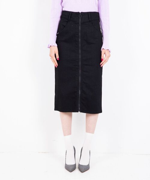HYSTERIC GLAMOUR(ヒステリックグラマー)の「フロントZIPタイトデニムスカート(スカート・レディース・ブラック/ライトインディゴブルー・24inch/27inch/26inch/25inch)」の15枚目の写真