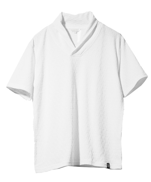 SOMEDIFF(サムディフ)の「【SOMEDIFF】ショールカラー半袖Tシャツ メンズ 夏服(Tシャツ/カットソー・メンズ・ホワイト/グレー/ブラック・M/S/XL/L)」の8枚目の写真