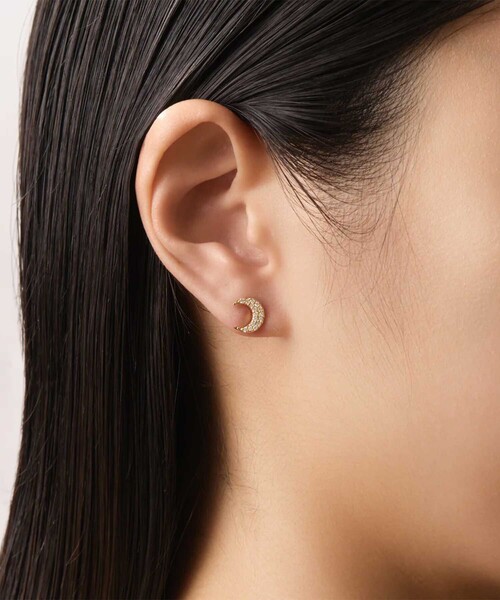 THE TOKYO(ザトウキョウ)の「【Bijou de M/ビジュードエム】The Moon Earring/ザムーンイヤリング(イヤリング・レディース・シルバー/ゴールド・FREE)」の3枚目の写真
