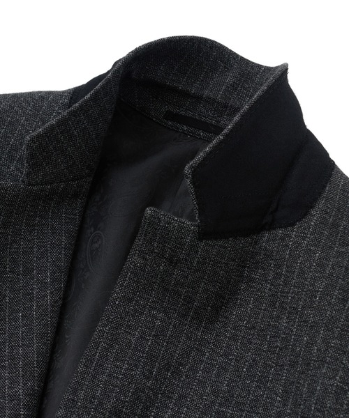 MEN'S BIGI（メンズビギ）の「ウール混ツイルジャージジャケット（テーラードジャケット・メンズ・ネイビー/ライトグレー/グレー系その他/ブラウン・01/02/03/04/05）」の7枚目の写真