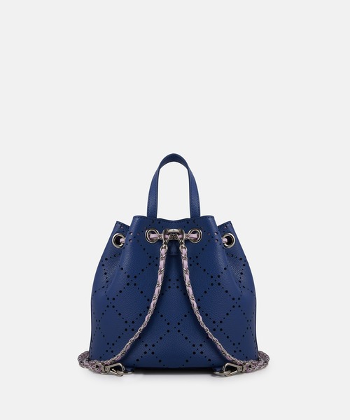 METROCITY(メトロシティ)の「【メトロシティ】牛革 バックパック スモール 2way トート デザイン ポイント(ショルダーバッグ・レディース・ブルー・FREE)」の3枚目の写真