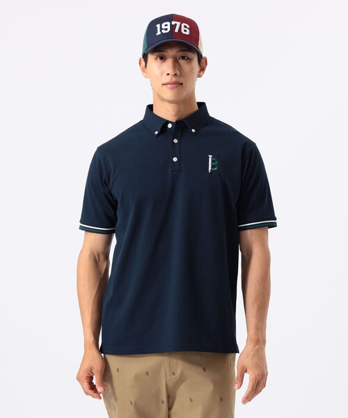 BEAMS GOLF(ビームスゴルフ)の「ORANGE LABEL / 袖リブ ボーダー ポロシャツ(吸水速乾・UVカット)(ポロシャツ・メンズ・ネイビー/サックスブルー/ホワイト・S/M/XL/L)」の15枚目の写真