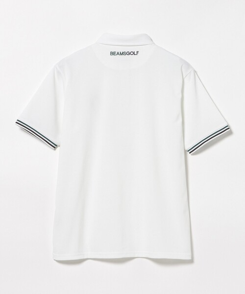 BEAMS GOLF(ビームスゴルフ)の「ORANGE LABEL / 袖リブ ボーダー ポロシャツ(吸水速乾・UVカット)(ポロシャツ・メンズ・ネイビー/サックスブルー/ホワイト・S/M/XL/L)」の18枚目の写真