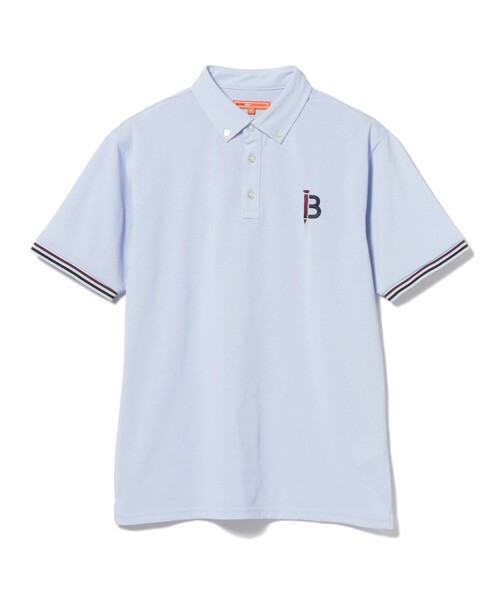 BEAMS GOLF(ビームスゴルフ)の「ORANGE LABEL / 袖リブ ボーダー ポロシャツ(吸水速乾・UVカット)(ポロシャツ・メンズ・ネイビー/サックスブルー/ホワイト・S/M/XL/L)」の20枚目の写真
